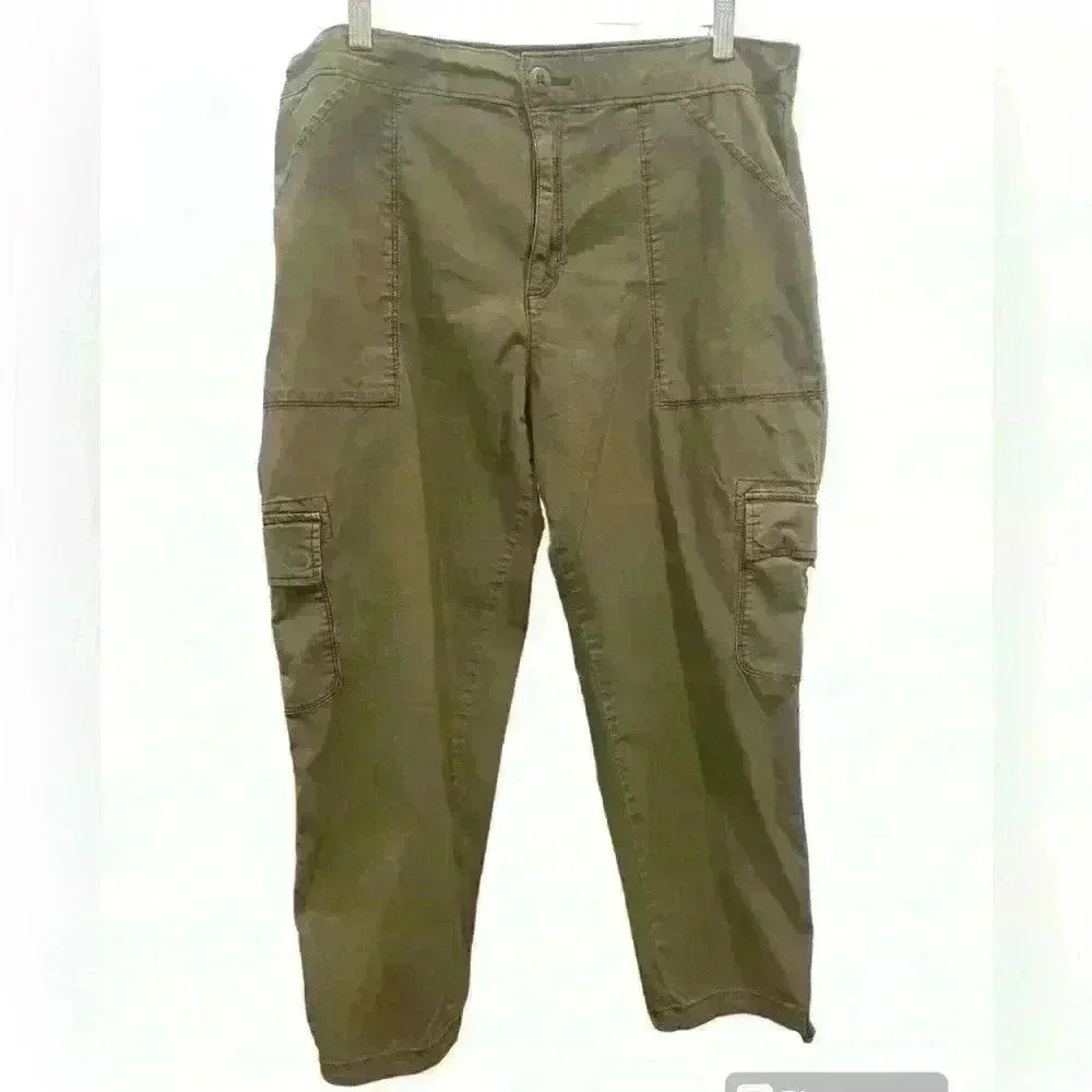Social Standard By Sanctuary Women’s Cargo Pants Xxl Olive Green Drawstring